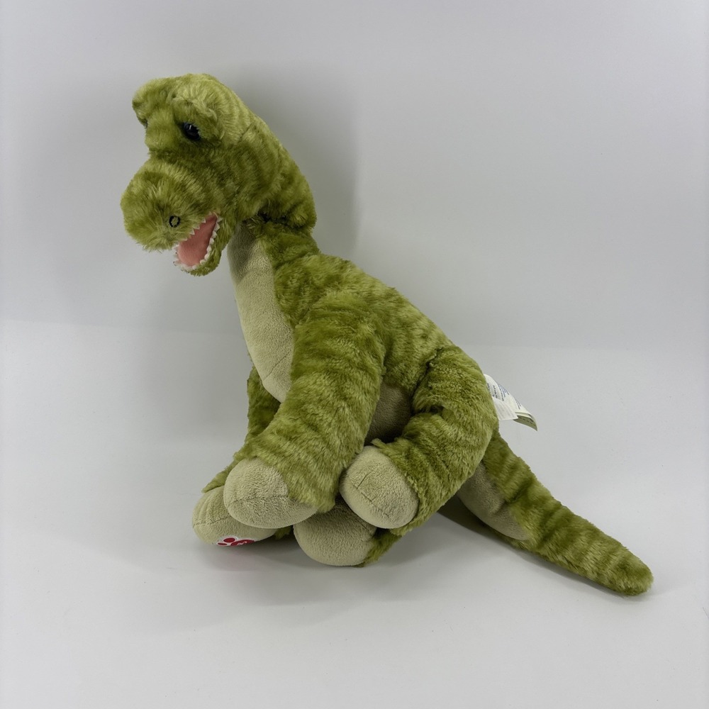 Build a Bear Green Striped Brachiosaurus Dinosaur 20 Inch from 2015 Rare Retired